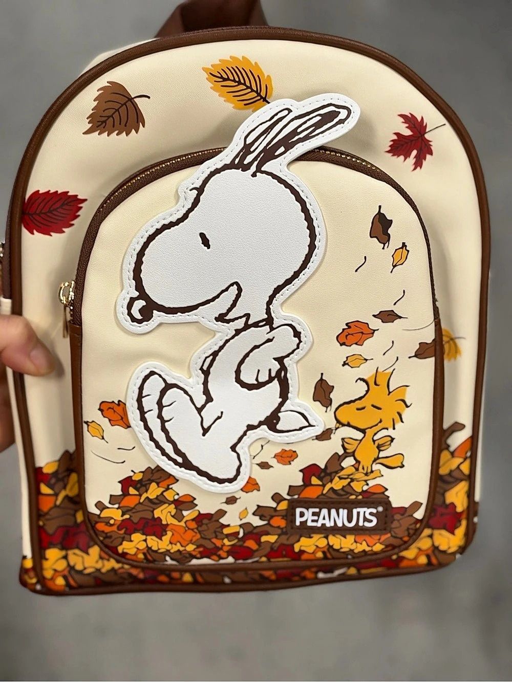Peanuts Snoopy Peanuts autumn backpack Snoopy Autumn Backpack Cream & Brown